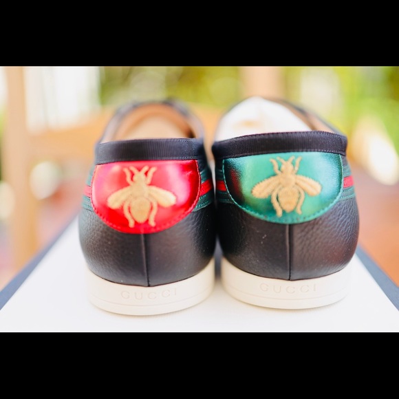 Gucci Men’s Leather Low-top Sneakers with Web - Picture 8 of 9